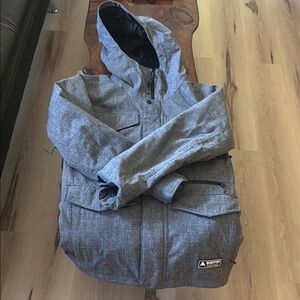 Burton Gray Ski & Snowboard Jacket with Hood